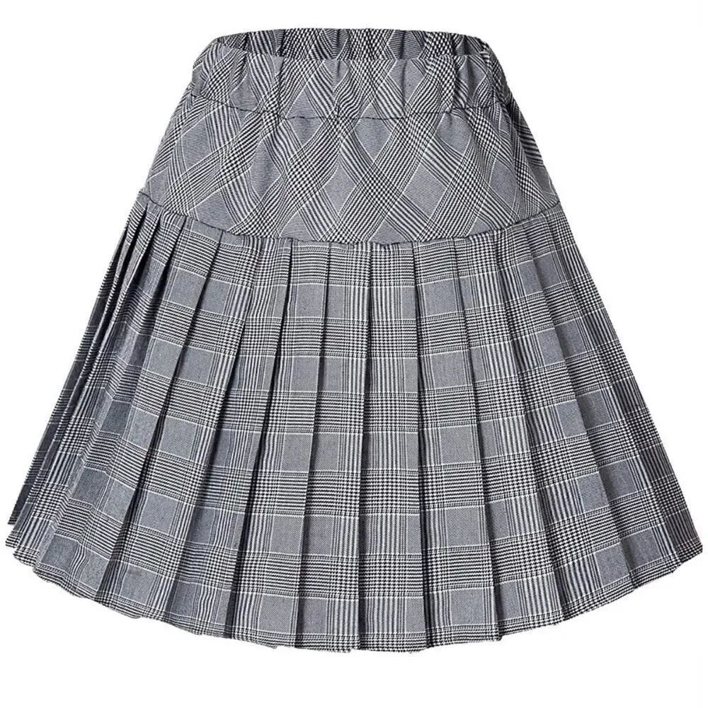 Black and white plaid skirt